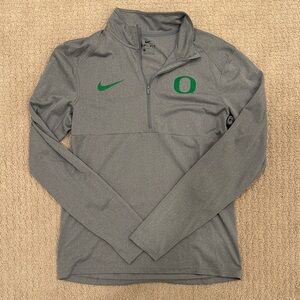 Nike Dri-Fit Gray University of Oregon Quarter-Zip